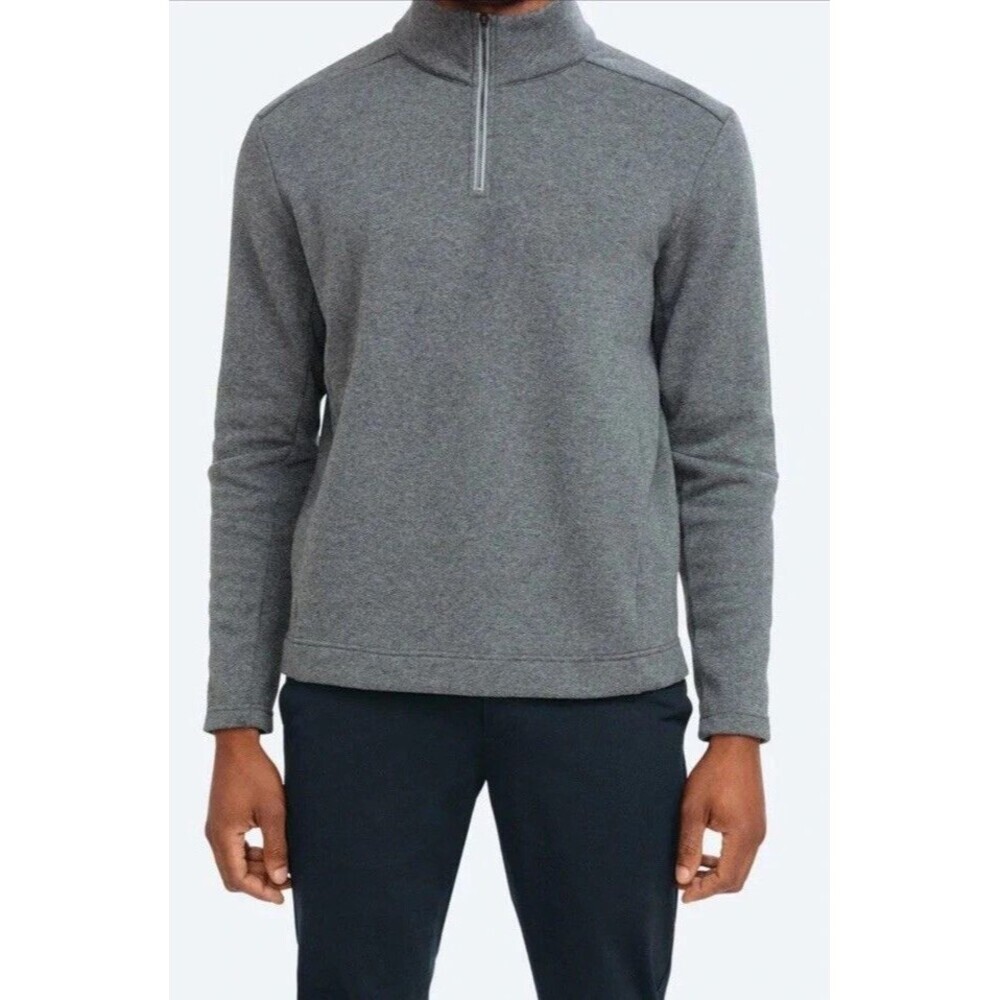 MINISTRY OF SUPPLY Hybrid Fleece Sweatshirt 1/4 Zip Sweater Large Gray Pullover